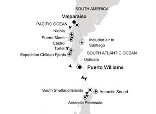 Silver Wind, 20 Nights Valparaiso to Puerto Williams ex Valparaiso (Santiago), Chile to Puerto Williams, Chile