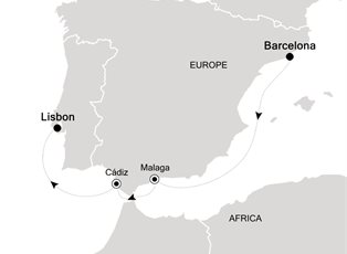 Silver Spirit, 5 Nights Barcelona to Lisbon ex Barcelona, Spain to Lisbon, Portugal