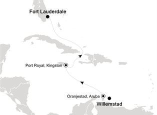 Silver Shadow, 6 Nights Willemstad to Fort Lauderdale ex Willemstad, Curacao to Ft Lauderdale (Pt Everglades), USA