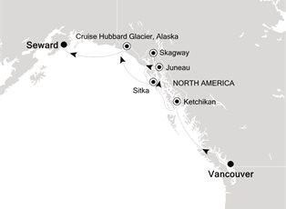 Silver Moon, 7 Nights Vancouver to Seward ex Vancouver, BC. Canada to Seward, Alaska Silver Moon, 7 Nights Vancouver to Seward ex Vancouver, BC. Canada to Seward, Alaska