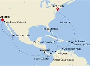 Silver Shadow, 33 Nights Los Angeles to New York ex Los Angeles, California to New York, USA