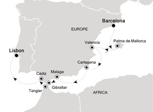 Silver Spirit, 10 Nights Barcelona to Lisbon ex Barcelona, Spain to Lisbon, Portugal