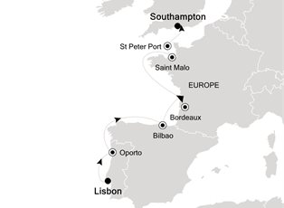 Silver Spirit, 9 Nights Lisbon to Southampton ex Lisbon, Portugal to Southampton, England