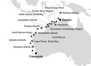 Silver Cloud, 17 Nights Australia & New Zealand ex Fremantle (Perth), Western Australia to Darwin