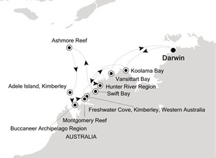 Silver Cloud Expedition, 10 Nights Darwin to Darwin ex Darwin, NT, Australia Return