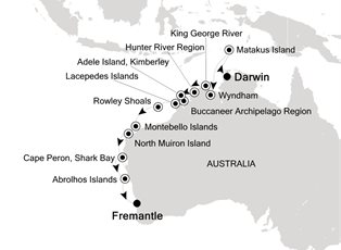 Silver Cloud, 17 Nights Australia & New Zealand ex Darwin to Fremantle (Perth), Western Australia