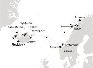 Silver Shadow, 14 Nights Tromsø to Reykjavik ex Tromso, Norway to Reykjavik, Iceland