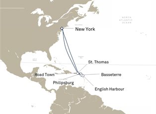 Queen Mary 2, 12 Nights Caribbean Celebration ex New York, NY, USA Return