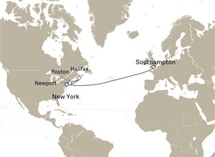 Queen Mary 2, 14 Nights Transatlantic Crossing ex Southampton, England, UK to New York, NY, USA