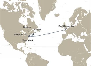 Queen Mary 2, 14 Nights Transatlantic Crossing ex New York, NY, USA to Southampton, England, UK