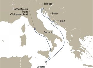Queen Victoria, 7 Nights Italy And Adriatic ex Trieste, Italy to Rome, Italy