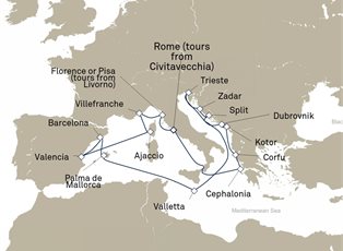 Queen Victoria, 21 Nights Greece ex Rome, Italy Return
