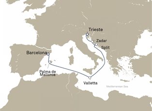 Queen Victoria, 7 Nights Central Mediterranean ex Trieste, Italy to Barcelona, Spain