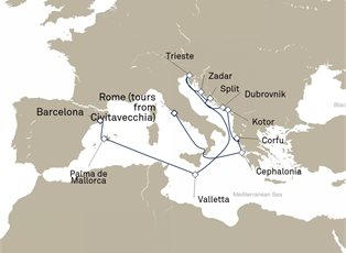 Queen Victoria, 14 Nights Italy And Adriatic ex Rome, Italy to Barcelona, Spain