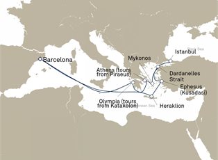 Queen Victoria, 14 Nights Istanbul And Greek Islands ex Barcelona, Spain Return