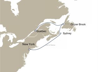 Queen Mary 2, 7 Nights Canada ex Quebec, QC, Canada to New York, NY, USA