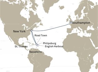 Queen Mary 2, 19 Nights Transatlantic Crossing And Caribbean Celebration ex Southampton, England, UK to New York, NY, USA