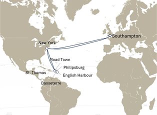 Queen Mary 2, 27 Nights Transatlantic Crossing And Caribbean Celebration ex Southampton, England, UK Return