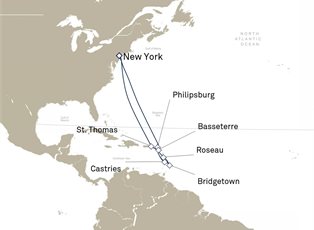 Queen Mary 2, 13 Nights Caribbean Celebration ex New York, NY, USA Return