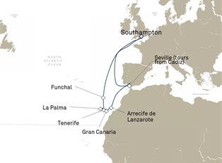 Queen Victoria, 13 Nights Atlantic Islands ex Southampton, England, UK Return