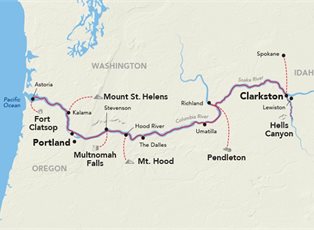 American West, Columbia and Snake Rivers ex Clarkston to Portland