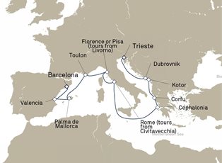 Queen Victoria, 14 Nights Greece ex Trieste, Italy to Barcelona, Spain