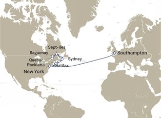 Queen Mary 2, 19 Nights Transatlantic Crossing ex Southampton, England, UK to New York, NY, USA