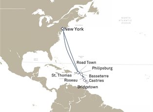Queen Mary 2, 14 Nights Eastern Caribbean ex New York, NY, USA Return
