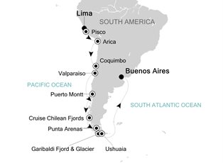 Silver Ray, 20 Nights Lima to Buenos Aires ex Callao (Lima) Peru to Buenos Aires, Argentina