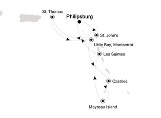 Silver Shadow, 7 Nights Philipsburg to Philipsburg ex Philipsburg, St Maarten Return
