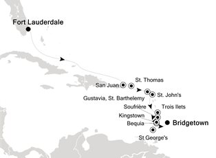 Silver Shadow, 12 Nights Fort Lauderdale to Bridgetown ex Ft Lauderdale (Pt Everglades), USA to Bridgetown, Barbados