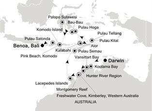 Silver Cloud Expedition, 16 Nights Darwin to Benoa ex Darwin, NT, Australia to Benoa, Bali, Indonesia