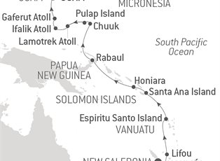 Le Soleal, 16 Night From New Caledonia to Micronesia ex Noumea, New Caledonia to Guam, USA