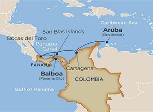 Star Pride, Panama Canal Cartagena San Blas Islands & More ex Fuerte Amador to Oranjestad
