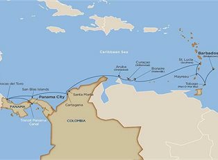 Star Pride, Star Collector: Windward Islands & Spanish New World ex Bridgetown to Fuerte Amador