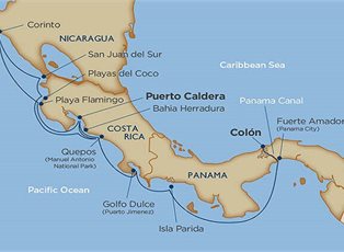Wind Star, Wild Wonders of the Central America Coasts via the Panama Canal ex Colón to Puerto Caldera