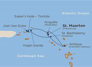 Wind Surf, Beach Fun & Sun: A Remote Caribbean Getaway Cruise ex St Maarten Return