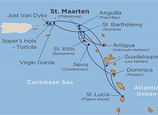 Wind Surf, Caribbean Explorations Cruise ex St Maarten Return
