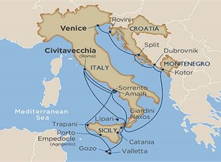 Wind Surf, Culture & Charms of Italy & Croatia ex Venice to Rome