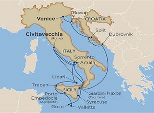 Wind Surf, Culture & Charms of Italy & Croatia ex Rome to Venice