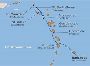 Wind Surf, Lush & Lovely Islands of the Lesser Antilles ex St Maarten to Bridgetown