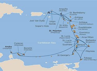 Wind Surf, The Best of the Windward & Leeward Isles ex St Maarten to Oranjestad