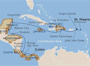 Wind Surf, Latin America & the Greater Antilles ex Colon to St Maarten