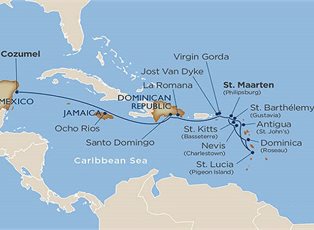 Wind Surf, Underwater Worlds of the Caribbean ex Cozumel to St Maarten