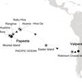 Silver Whisper, 21 Nights Valparaiso to Papeete ex Valparaiso (Santiago), Chile to Papeete, Tahiti