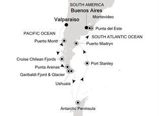 Silver Whisper, 22 Nights Valparaiso to Buenos Aires ex Valparaiso (Santiago), Chile to Buenos Aires, Argentina