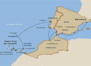 Star Pride, Canaries Casablanca & the Costa Del Sol ex Santa Cruz to Barcelona