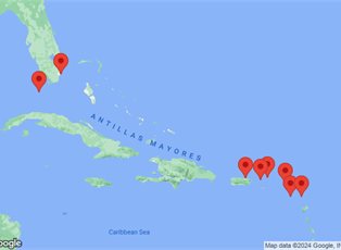 Azamara Journey, 12 Night Eastern Caribbean Voyage ex Miami, Florida USA Return