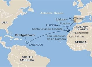 Star Pride, Song of the Canaries: A Transatlantic Crossing ex Bridgetown to Lisbon