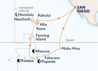 Nieuw Amsterdam, 35 Night Hawaii, Tahiti & Marquesas ex San Diego, California, USA Return